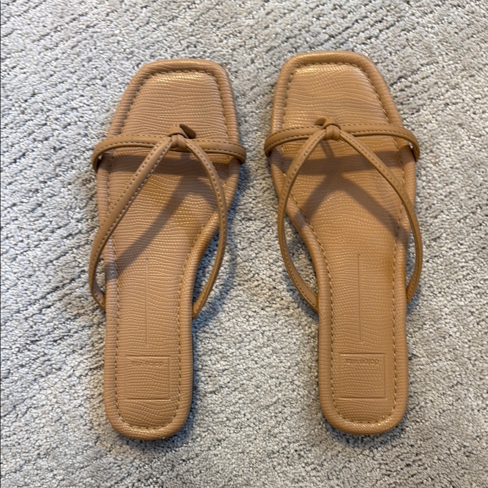 Dolce Vita Tan Sandals with Crisscross Straps